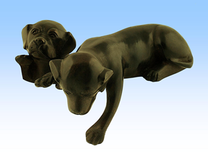 hund-brons-16-cm-liggande-over-kant