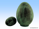Ägg , antikgrönt, brons, höjd 12,5 cm, helgjutet